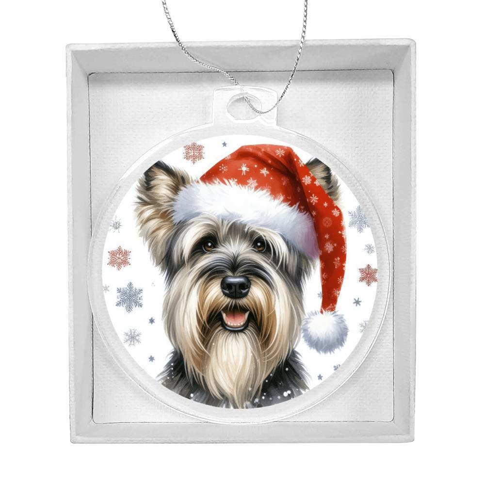 Christmas Dog - Cesky Terrier - Acrylic Ornament