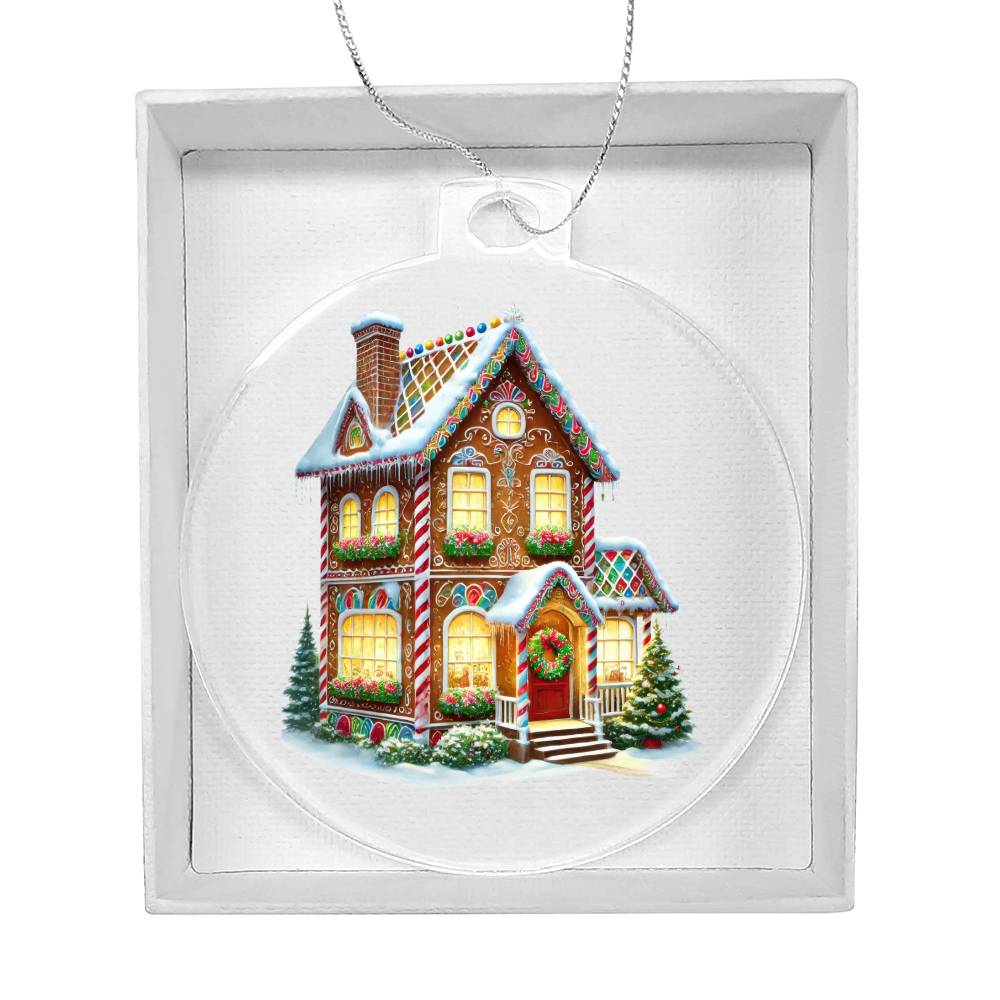 Christmas Gingerbread House 013 - Acrylic Ornament