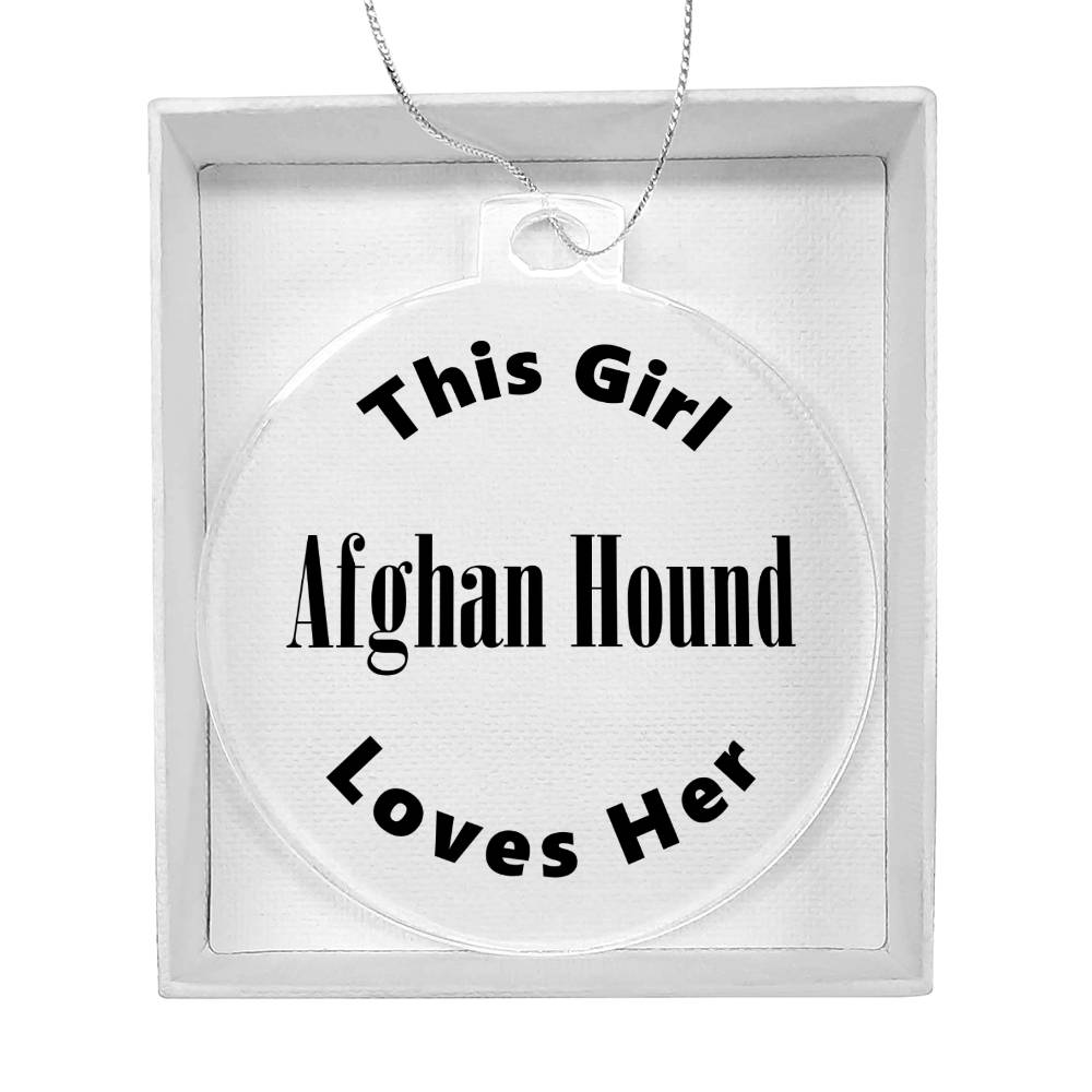 Afghan Hound - Acrylic Ornament