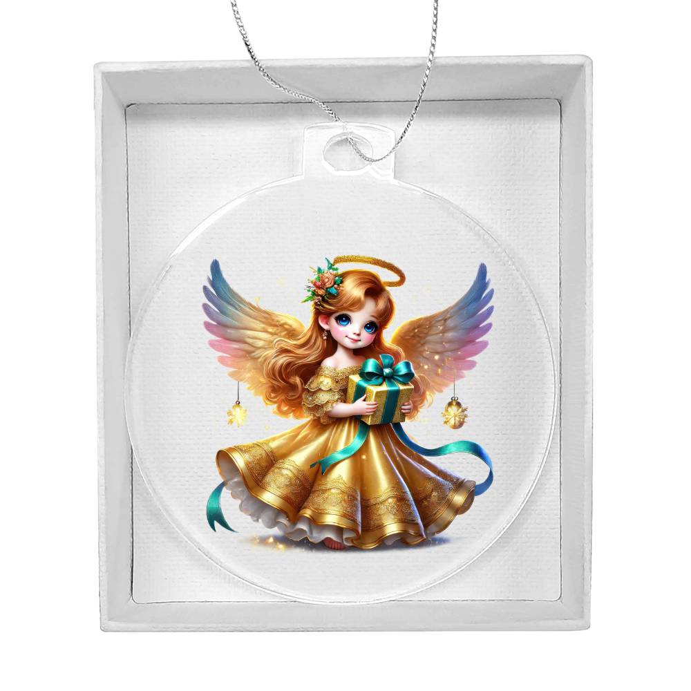 Cute Christmas Angel 012 - Acrylic Ornament