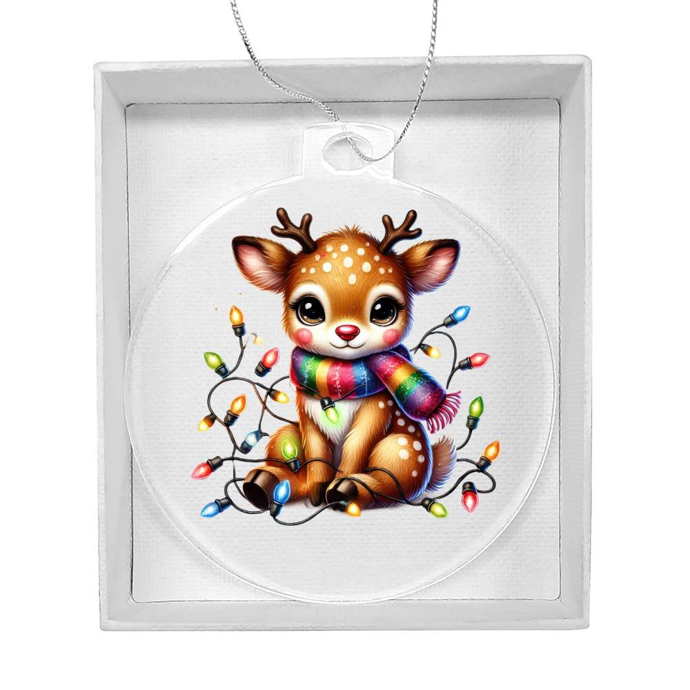 Cute Christmas Reindeer 023 - Acrylic Ornament