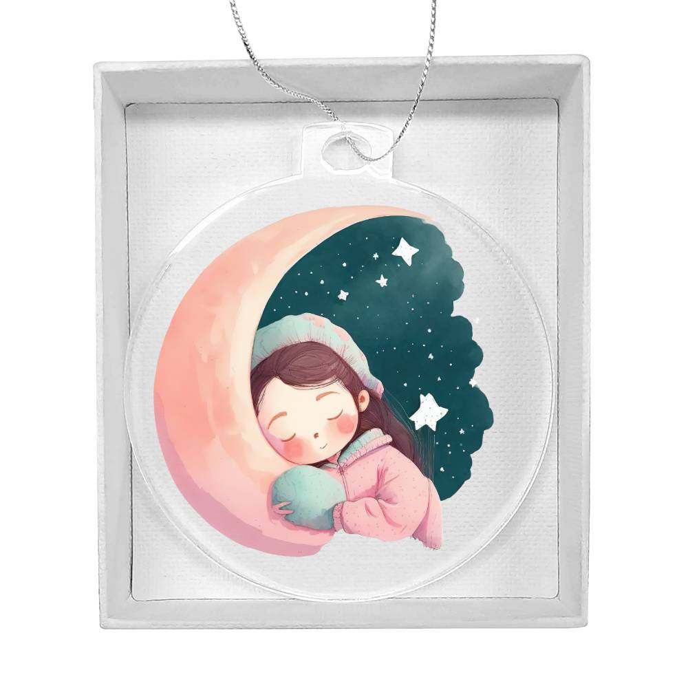 Sweet Dreams Baby Girl (Watercolor) 03 - Acrylic Ornament