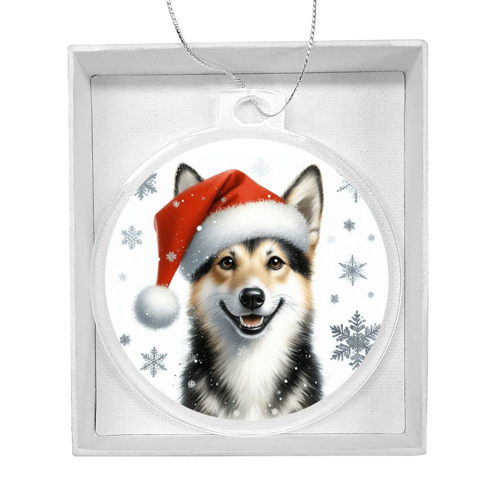 Christmas Dog - Swedish Vallhund - Acrylic Ornament
