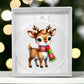 Cute Christmas Reindeer 002 - Acrylic Ornament