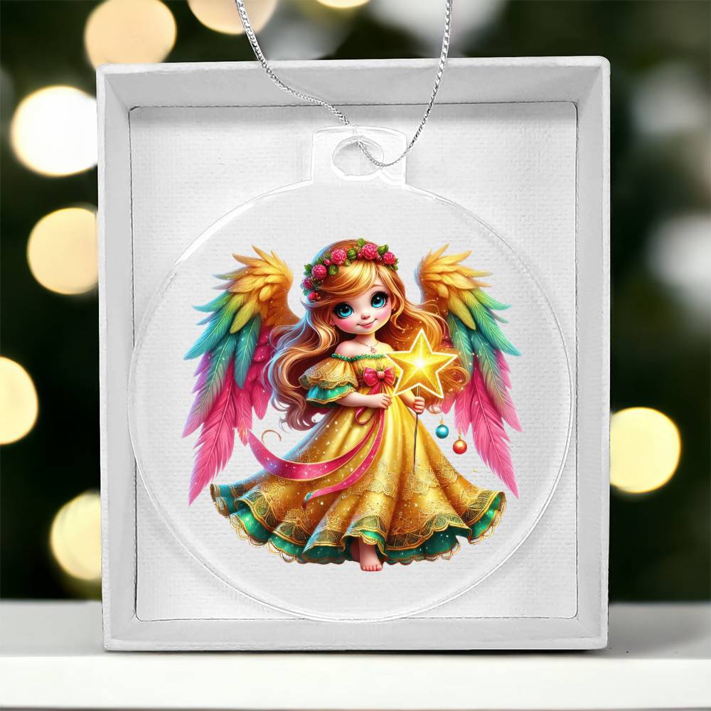 Cute Christmas Angel 021 - Acrylic Ornament
