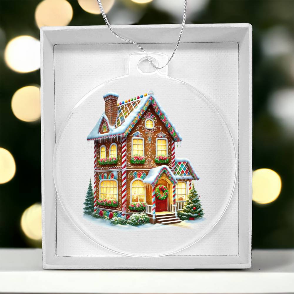Christmas Gingerbread House 013 - Acrylic Ornament