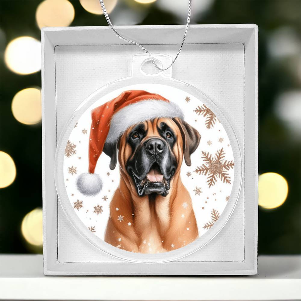 Christmas Dog - Boerboel - Acrylic Ornament