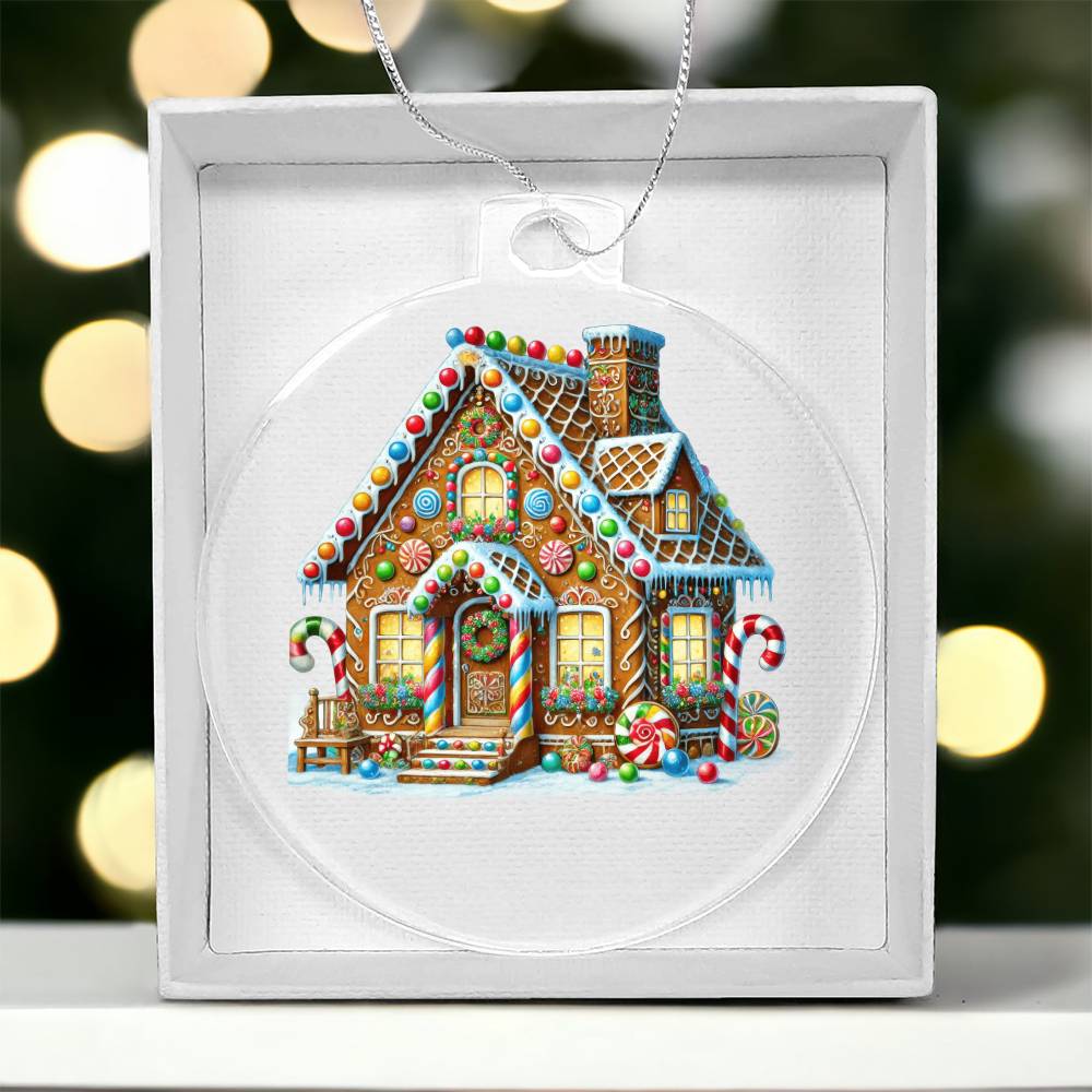 Christmas Gingerbread House 014 - Acrylic Ornament