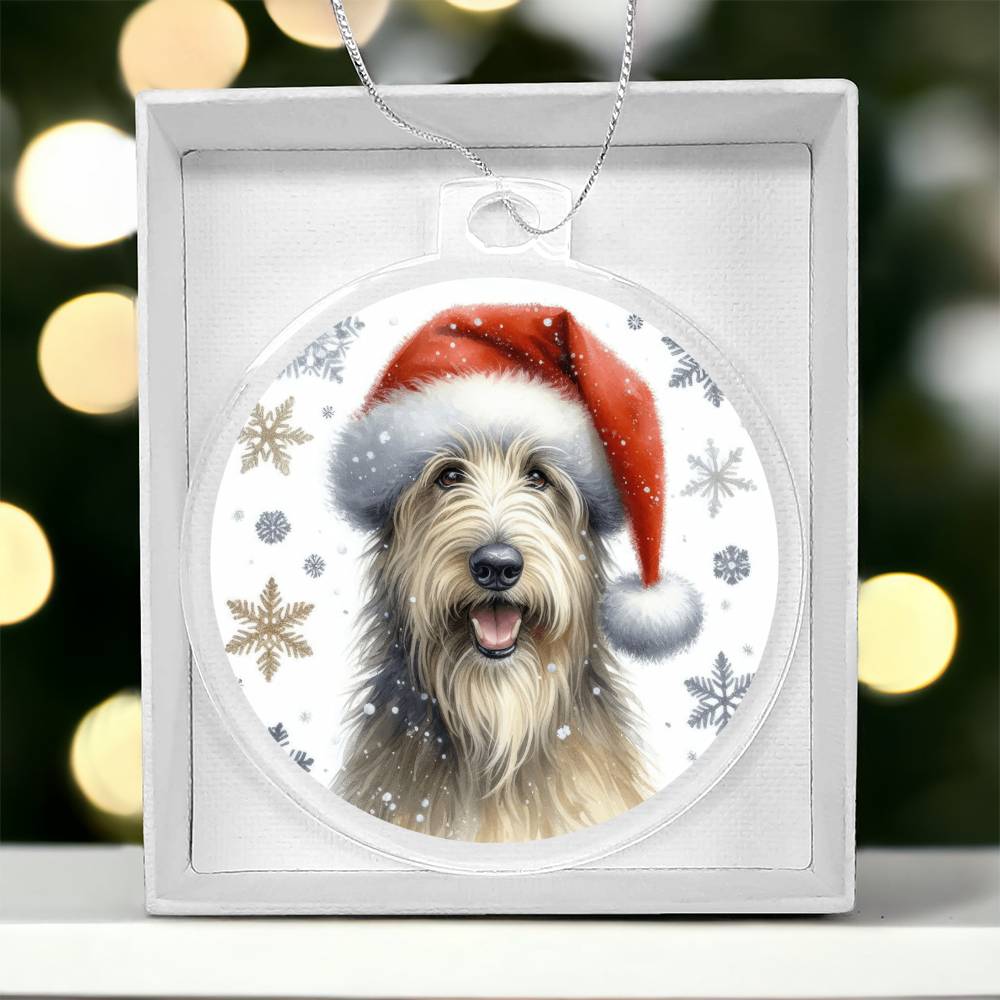 Christmas Dog - Irish Wolfhound - Acrylic Ornament