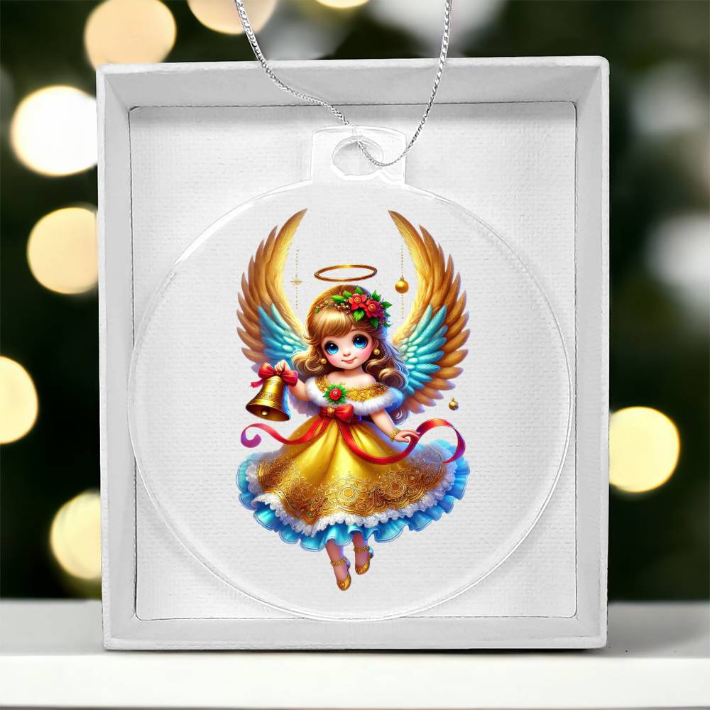 Cute Christmas Angel 002 - Acrylic Ornament