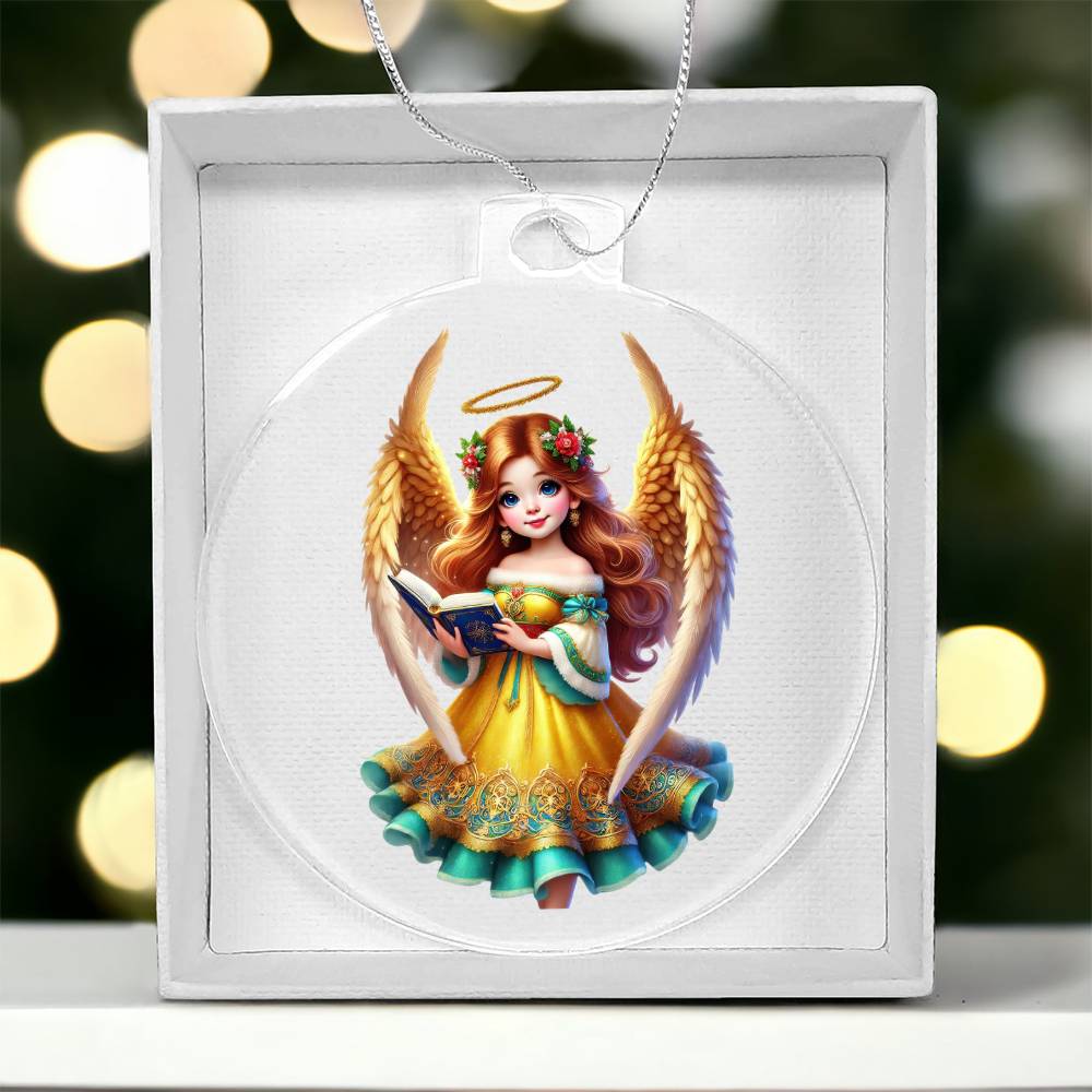 Cute Christmas Angel 014 - Acrylic Ornament