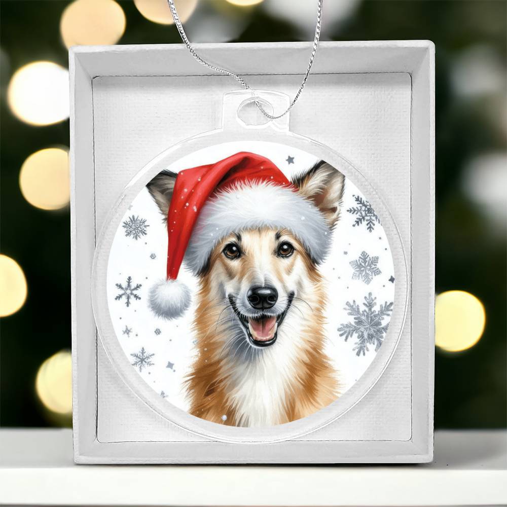 Christmas Dog - Portuguese Podengo Pequeno - Acrylic Ornament