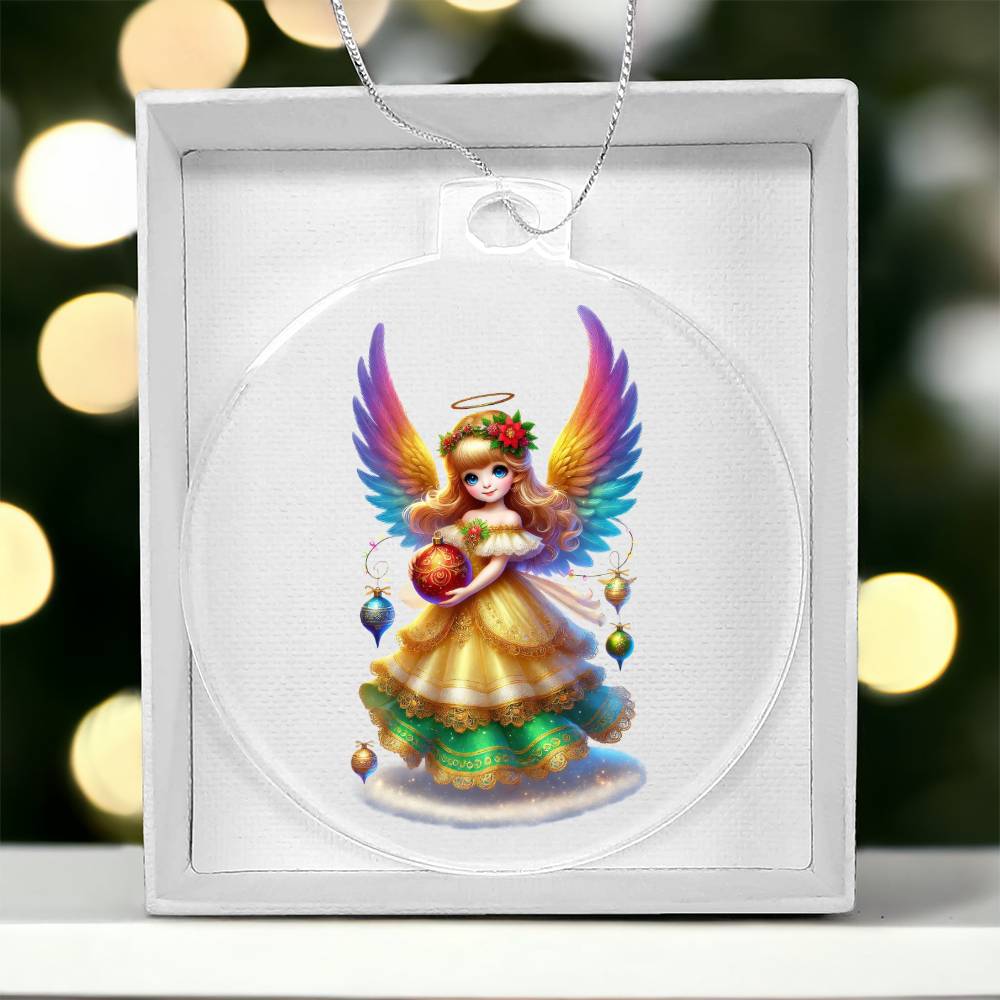 Cute Christmas Angel 016 - Acrylic Ornament