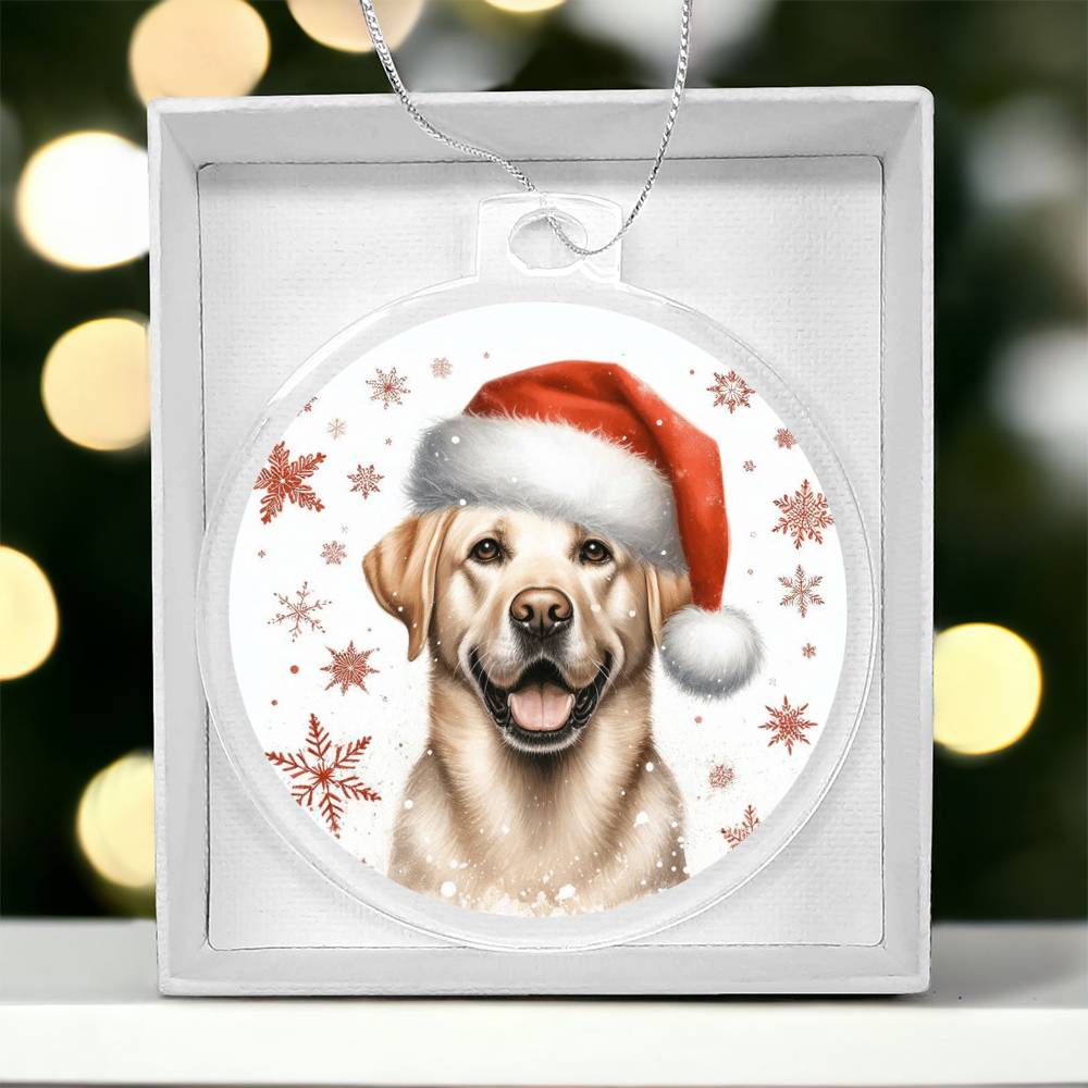 Christmas Dog - Labrador Retriever - Acrylic Ornament