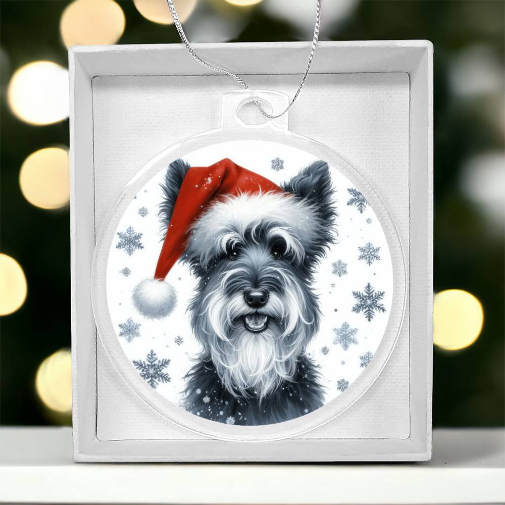 Christmas Dog - Kerry Blue Terrier - Acrylic Ornament