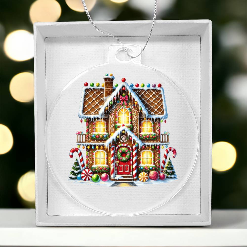 Christmas Gingerbread House 022 - Acrylic Ornament