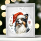 Christmas Dog - Border Collie - Acrylic Ornament