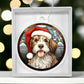 Dog Stained Glass Christmas Design 021 - Acrylic Ornament