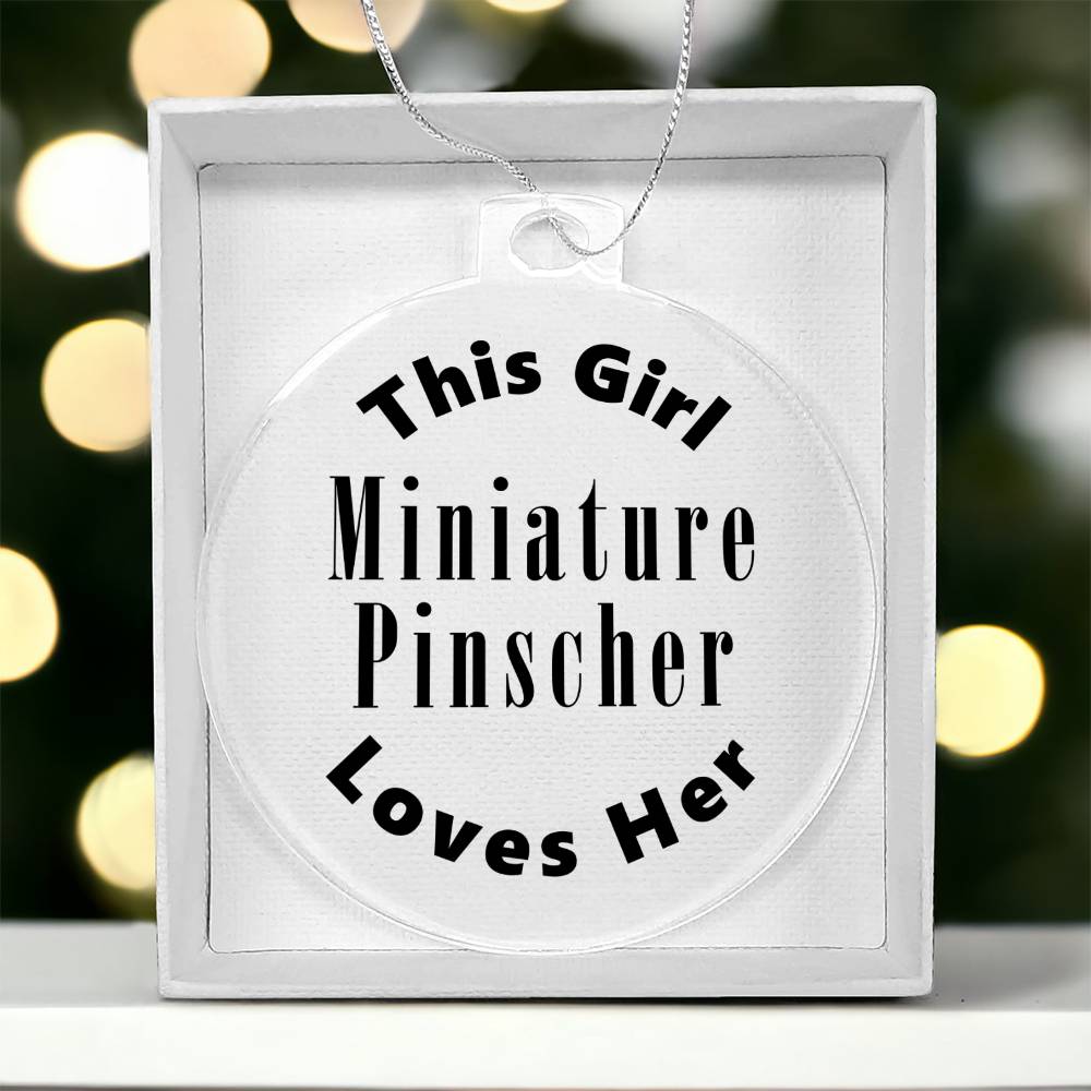Miniature Pinscher - Acrylic Ornament