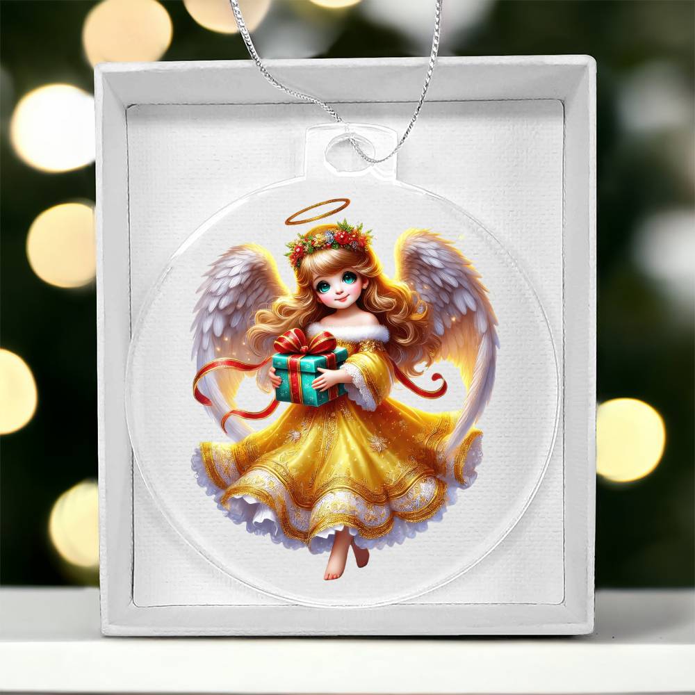 Cute Christmas Angel 024 - Acrylic Ornament