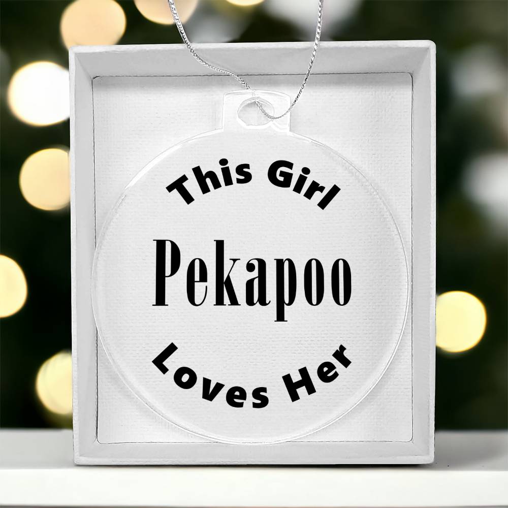 Pekapoo - Acrylic Ornament