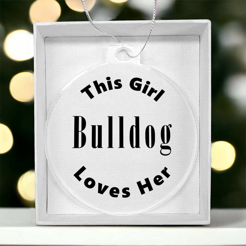 Bulldog - Acrylic Ornament