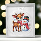 Cute Christmas Reindeer 021 - Acrylic Ornament