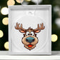 Funny Reindeer Face 02 - Acrylic Ornament