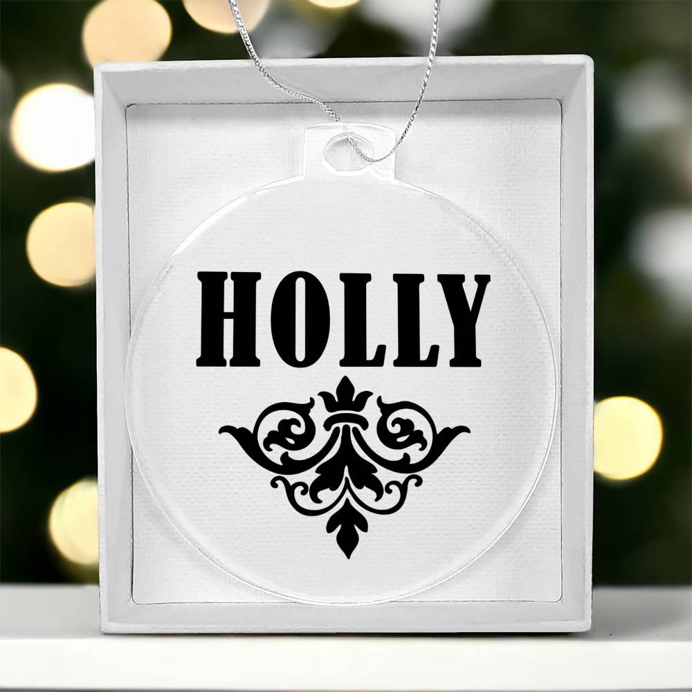 Holly v01 - Acrylic Ornament