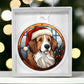 Dog Stained Glass Christmas Design 024 - Acrylic Ornament
