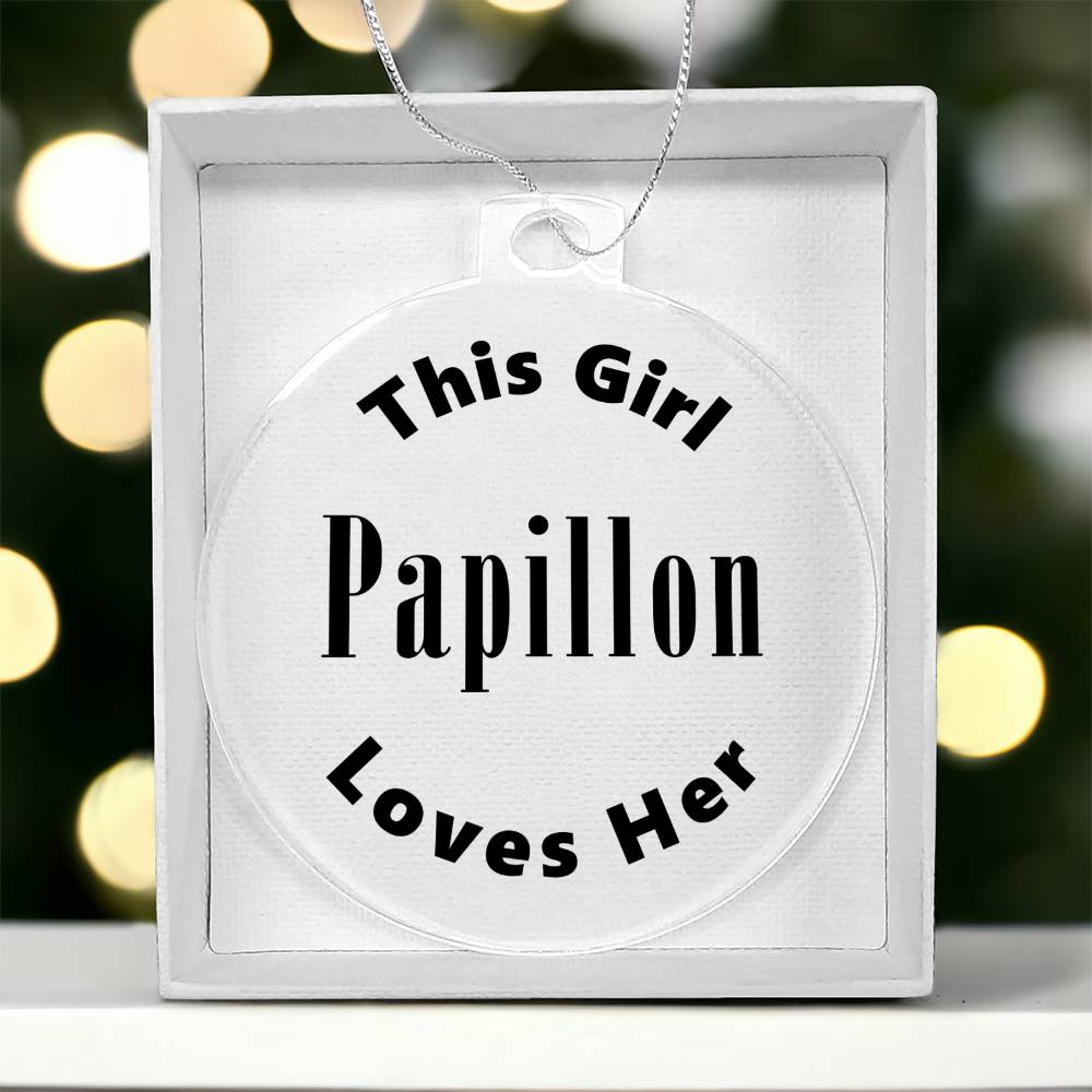 Papillon - Acrylic Ornament