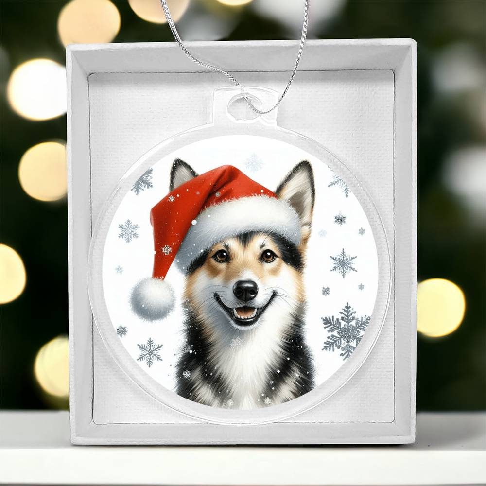 Christmas Dog - Swedish Vallhund - Acrylic Ornament