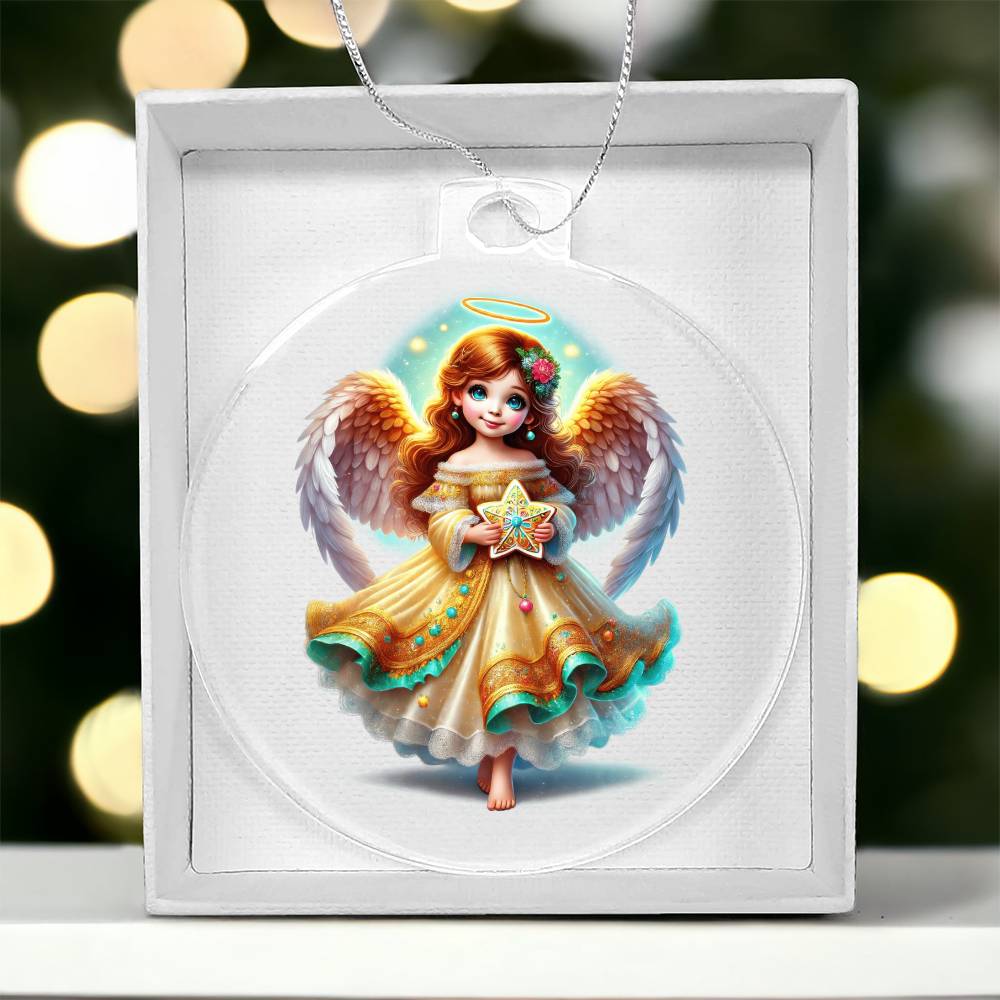 Cute Christmas Angel 007 - Acrylic Ornament