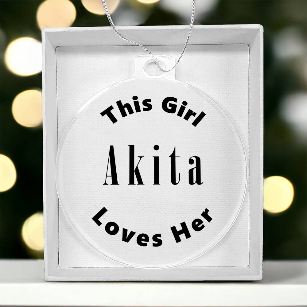 Akita - Acrylic Ornament