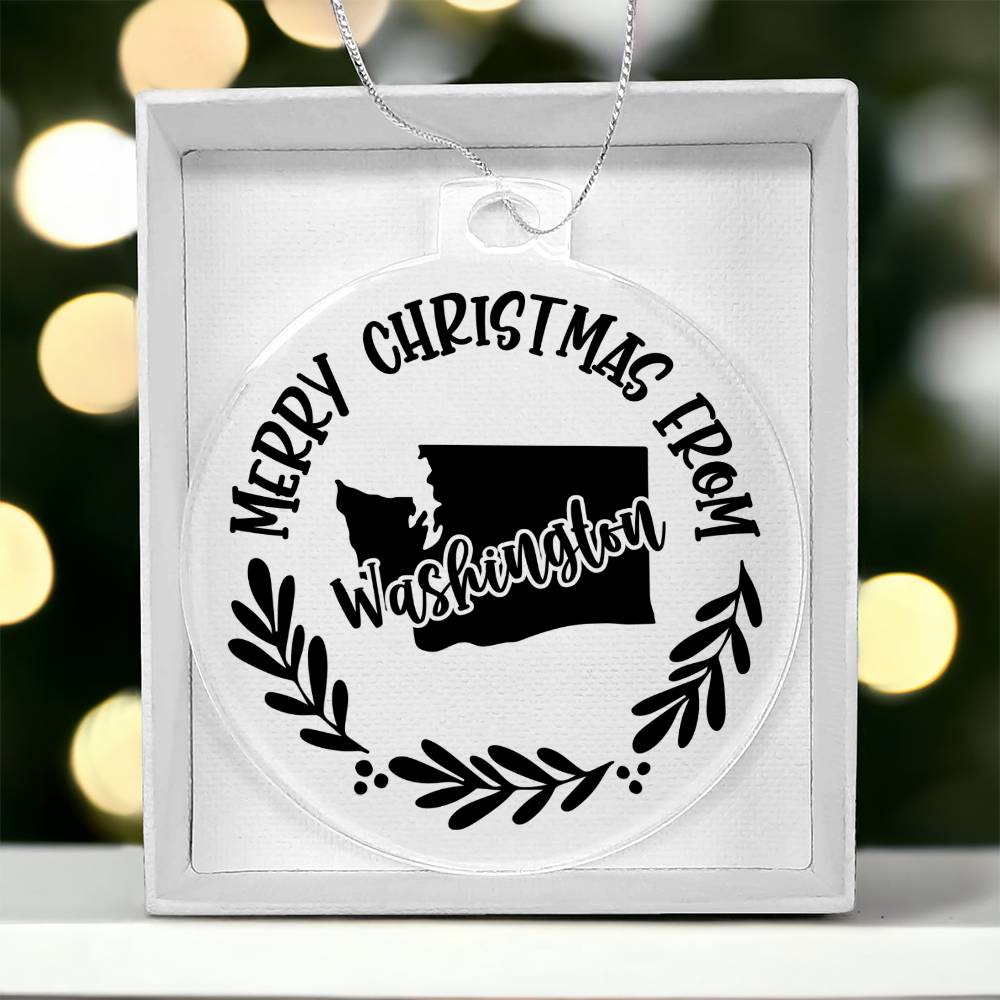 Merry Christmas From Washington - Acrylic Ornament