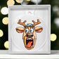 Funny Reindeer Face 11 - Acrylic Ornament