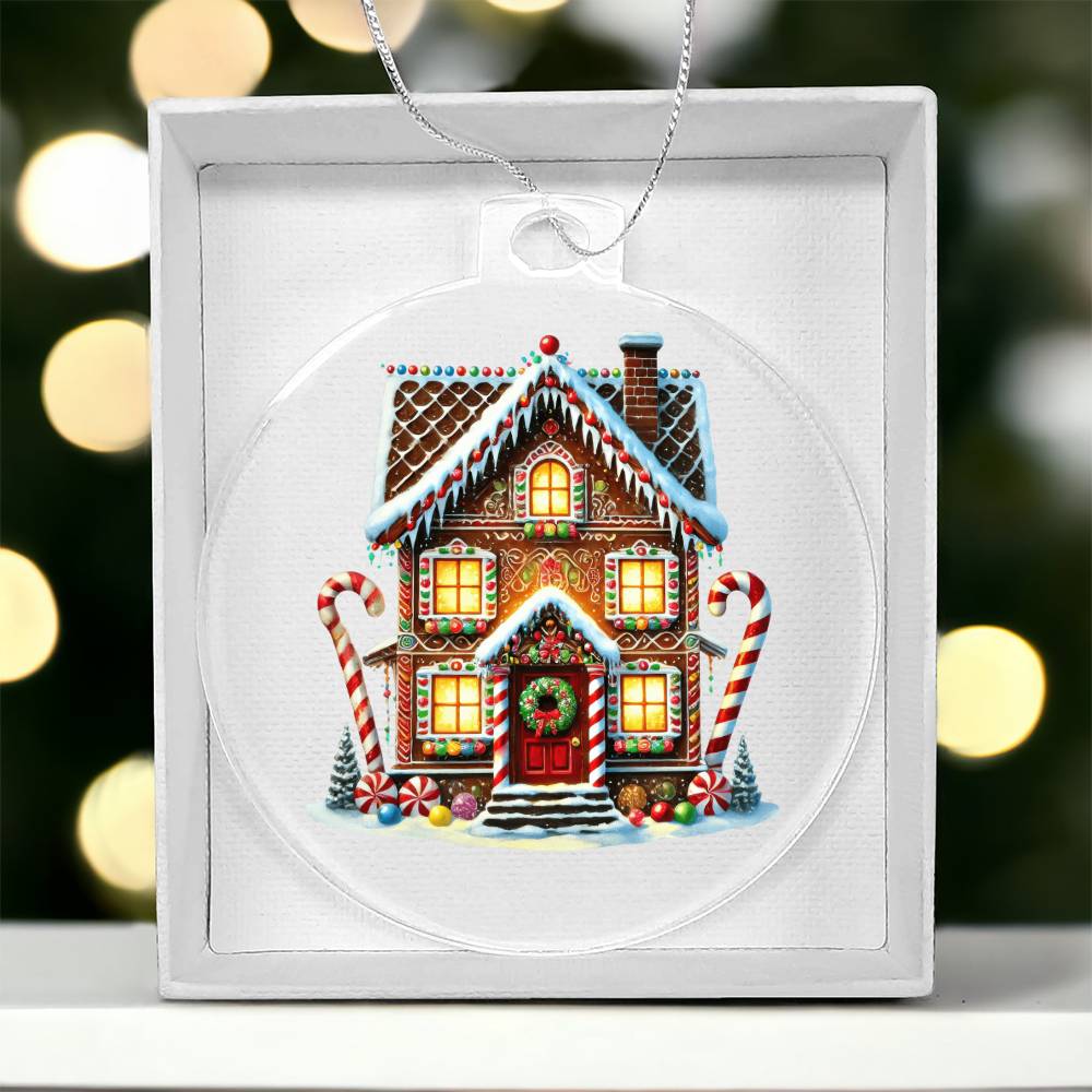Christmas Gingerbread House 012 - Acrylic Ornament