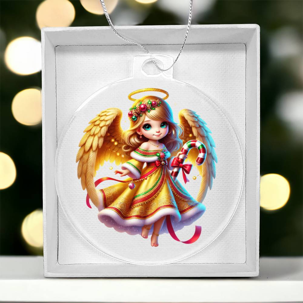 Cute Christmas Angel 020 - Acrylic Ornament