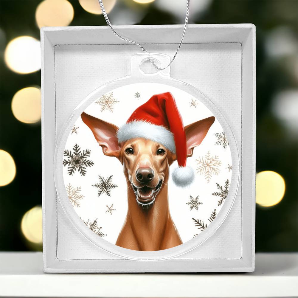Christmas Dog - Pharaoh Hound - Acrylic Ornament