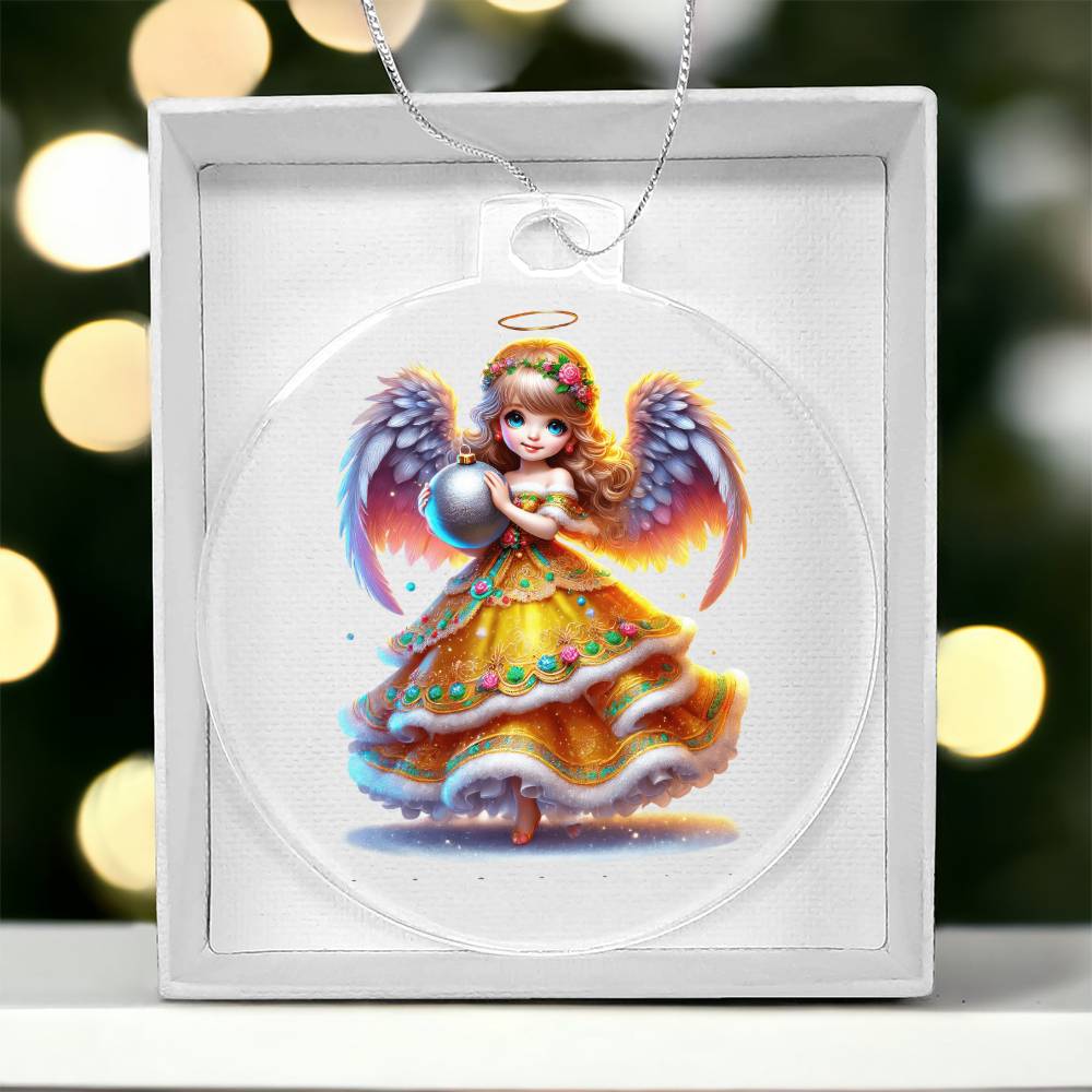 Cute Christmas Angel 004 - Acrylic Ornament