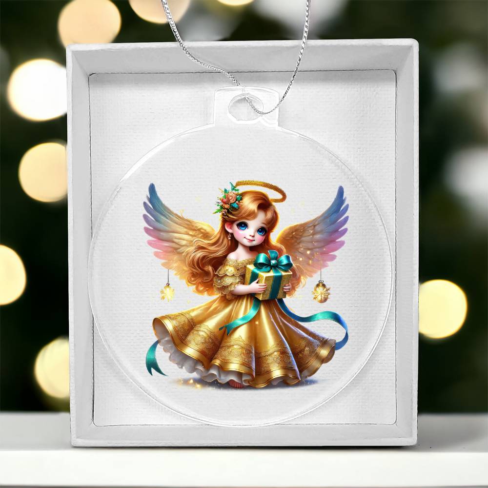 Cute Christmas Angel 012 - Acrylic Ornament