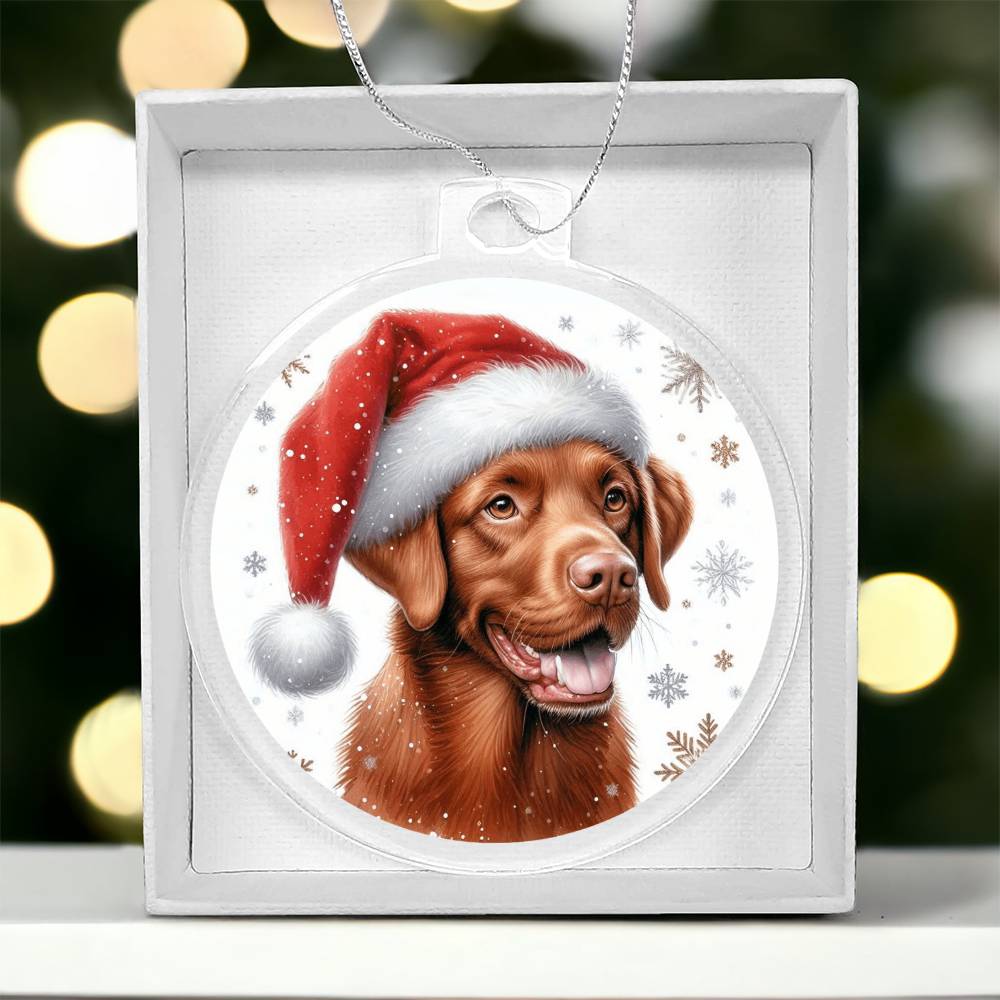 Christmas Dog - Chesapeake Bay Retriever - Acrylic Ornament