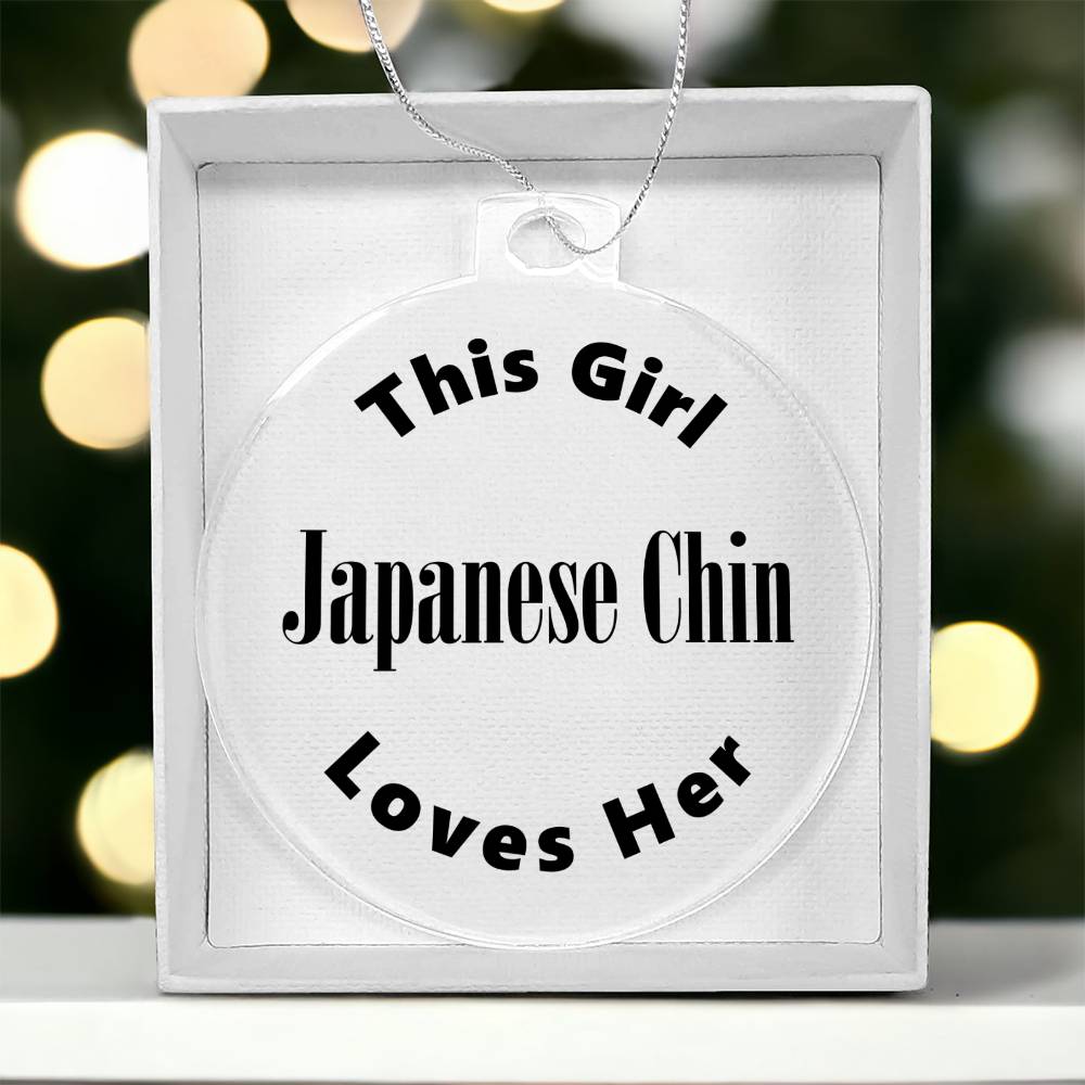 Japanese Chin - Acrylic Ornament