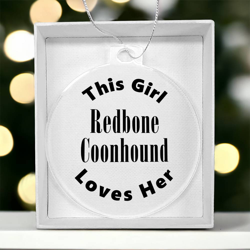 Redbone Coonhound - Acrylic Ornament