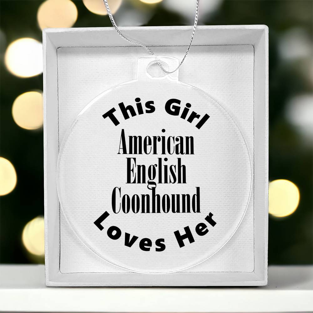 American English Coonhound - Acrylic Ornament