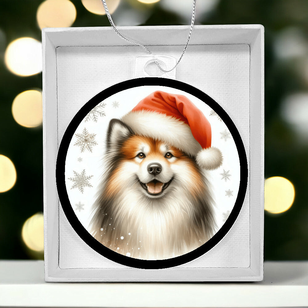 Christmas Dog - Finnish Lapphund - Acrylic Ornament