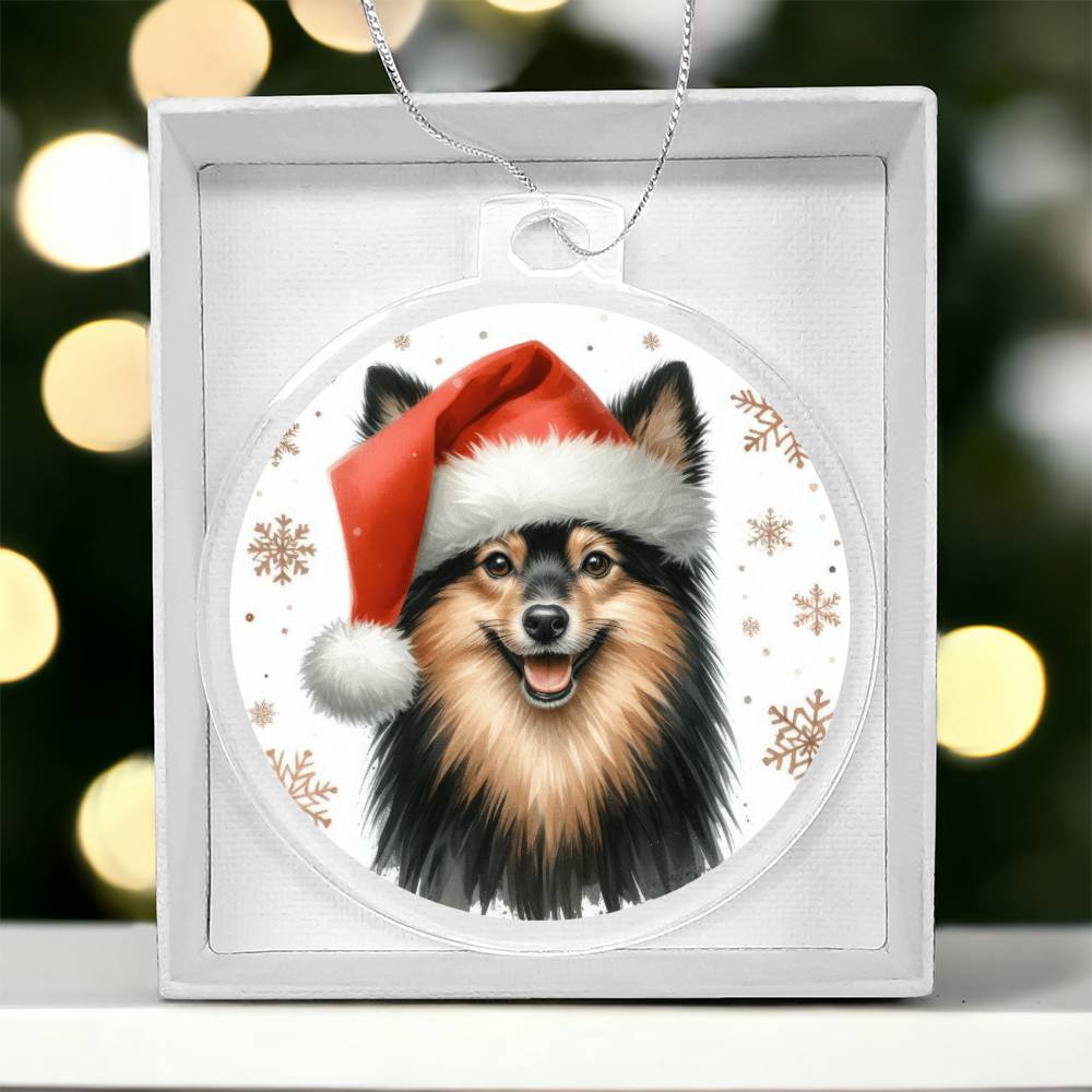 Christmas Dog - Schipperke - Acrylic Ornament