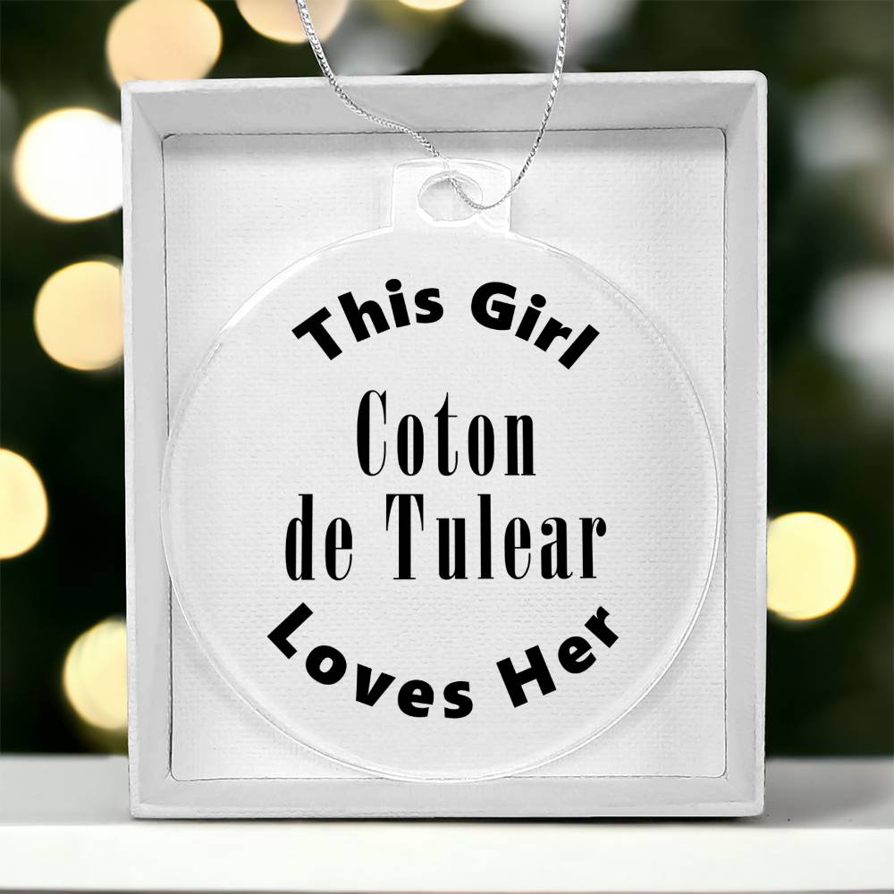 Coton de Tulear - Acrylic Ornament