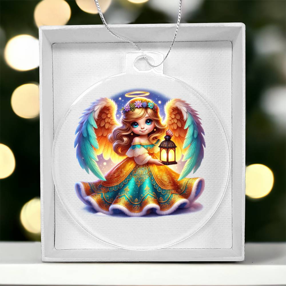 Cute Christmas Angel 010 - Acrylic Ornament
