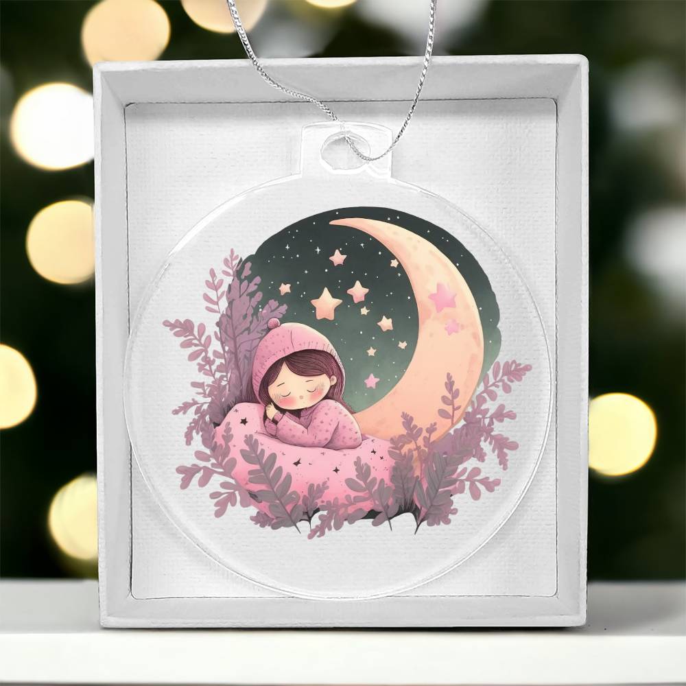 Sweet Dreams Baby Girl (Watercolor) 04 - Acrylic Ornament